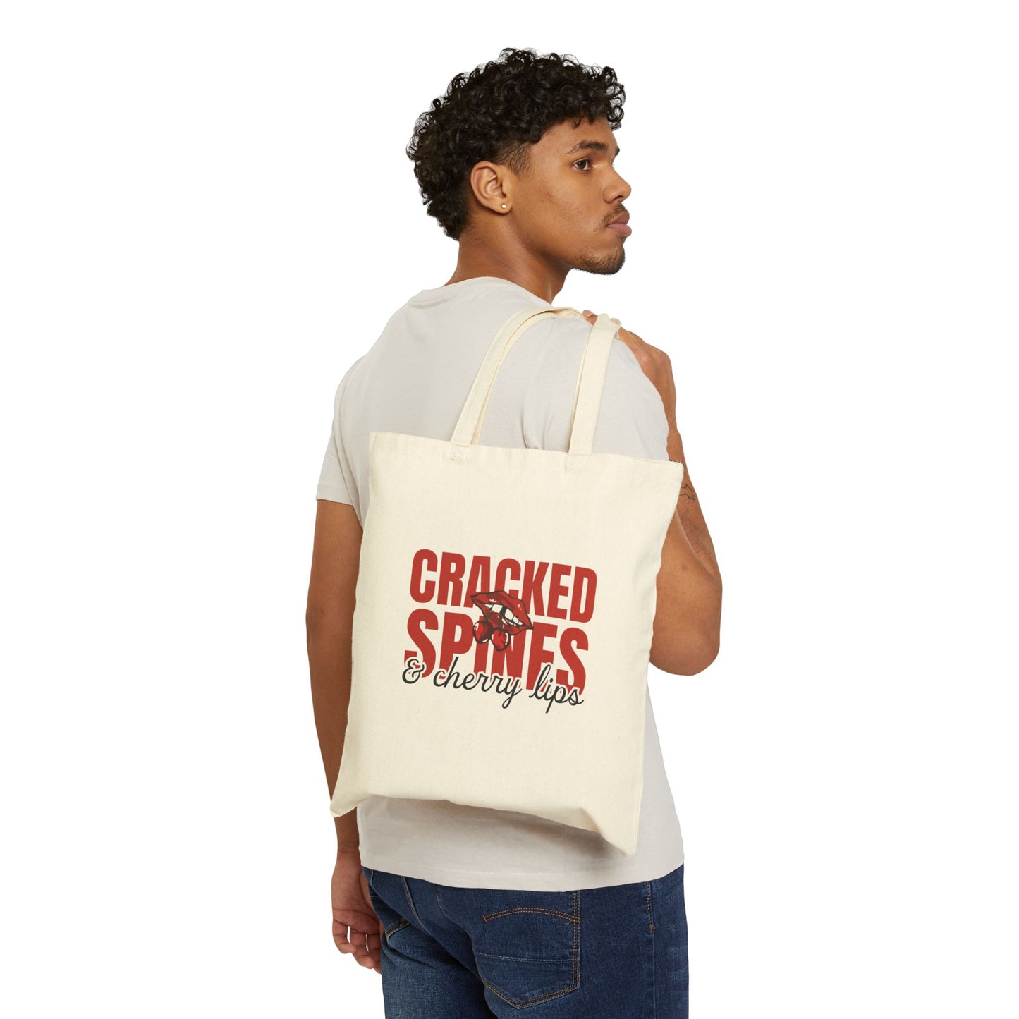 Cracked Spines & Cherry Lips Tote Bag - THE BIRTHDAY GIRL’S BOOK CLUB COLLECTION