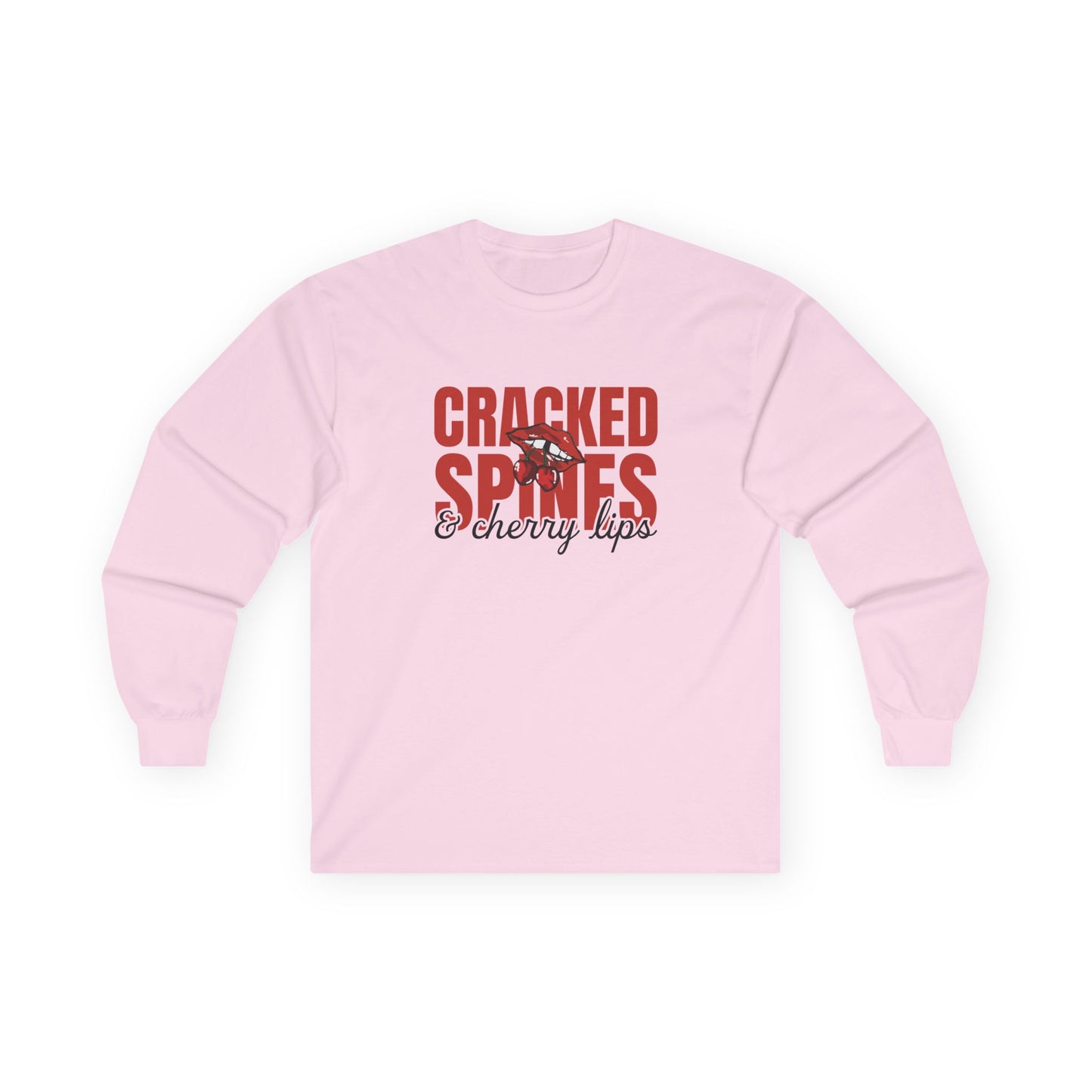 Cracked Spines & Cherry Lips Long Sleeve Tee - THE BIRTHDAY GIRL’S BOOK CLUB COLLECTION