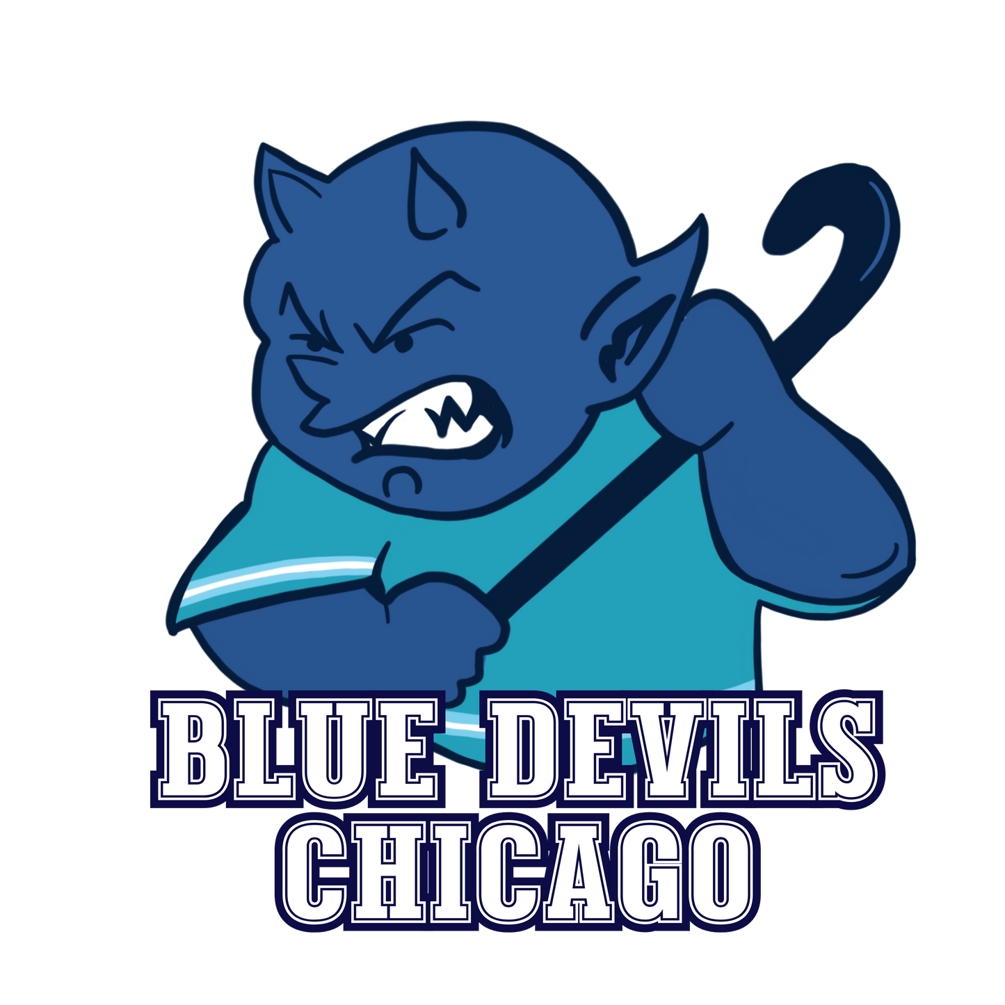 Blue Devils Chicago Mascot Hockey Sticker - The S.J. Sylvis Shop