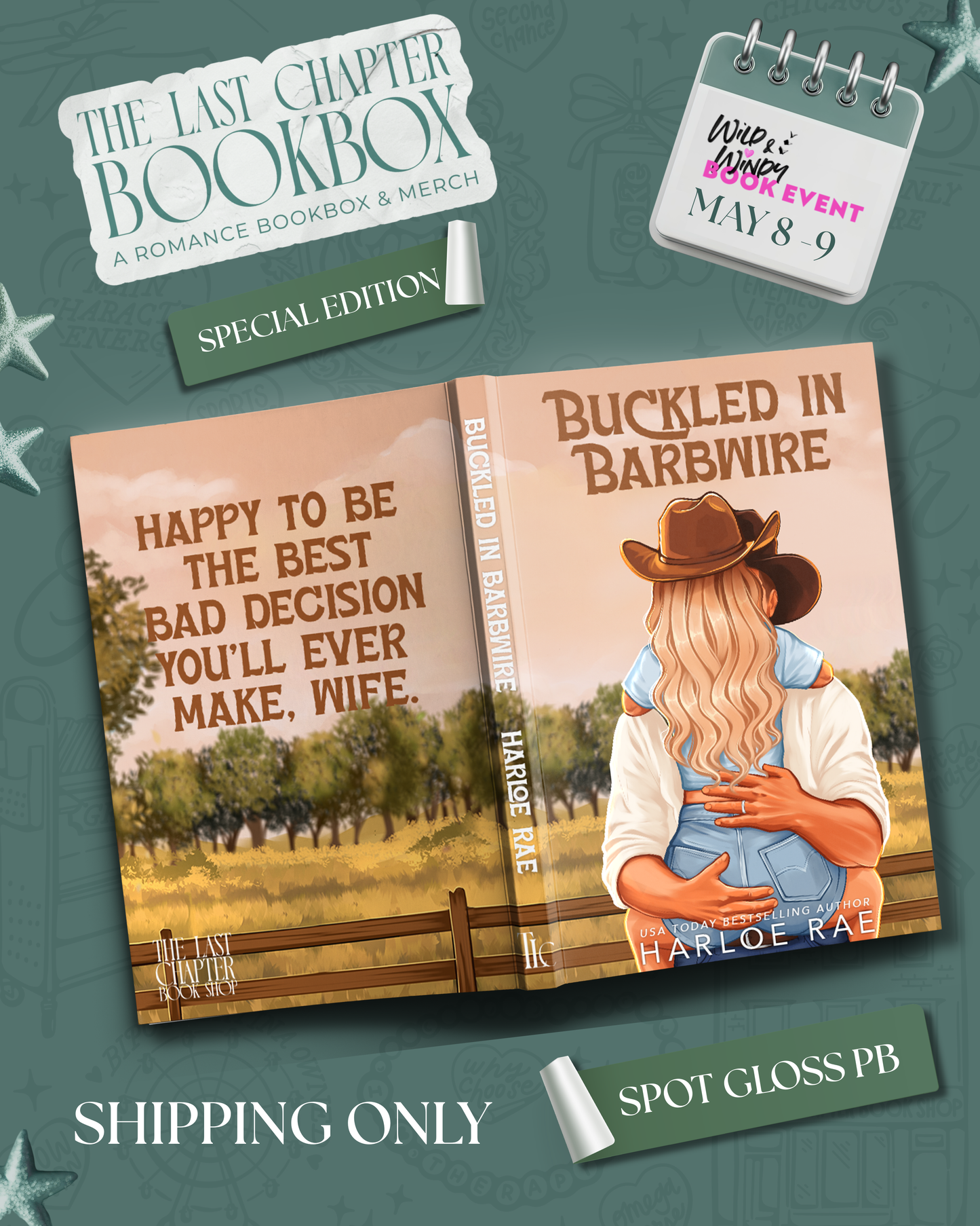 Wild and Windy Exclusive: Buckled in Barbwire by Harloe Rae SHIPPING ONLY