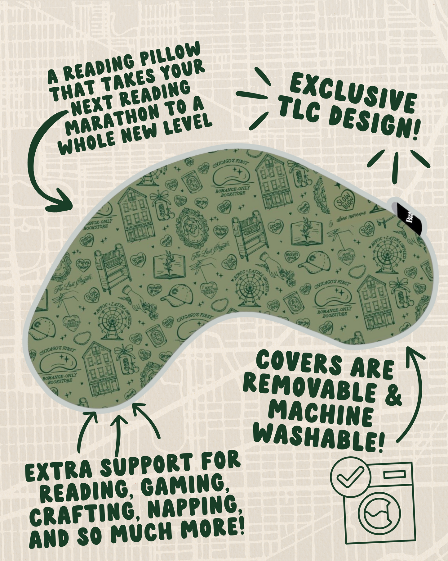 The Last Chapter Mural Book Pillow