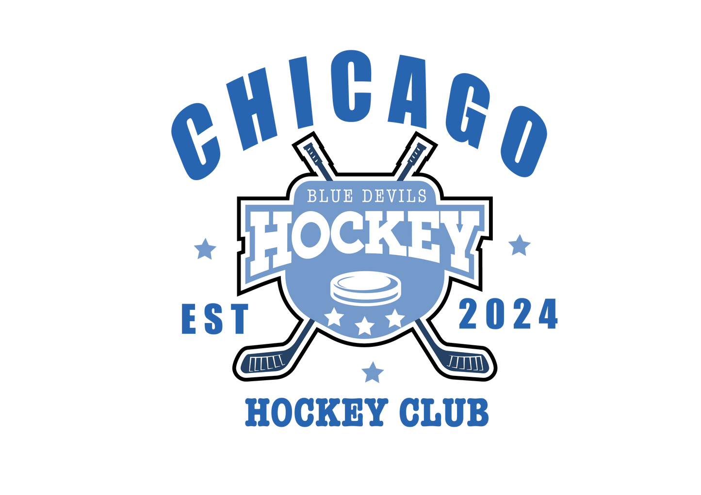 Chicago Blue Devils Hockey Club Sticker - The S.J. Sylvis Shop