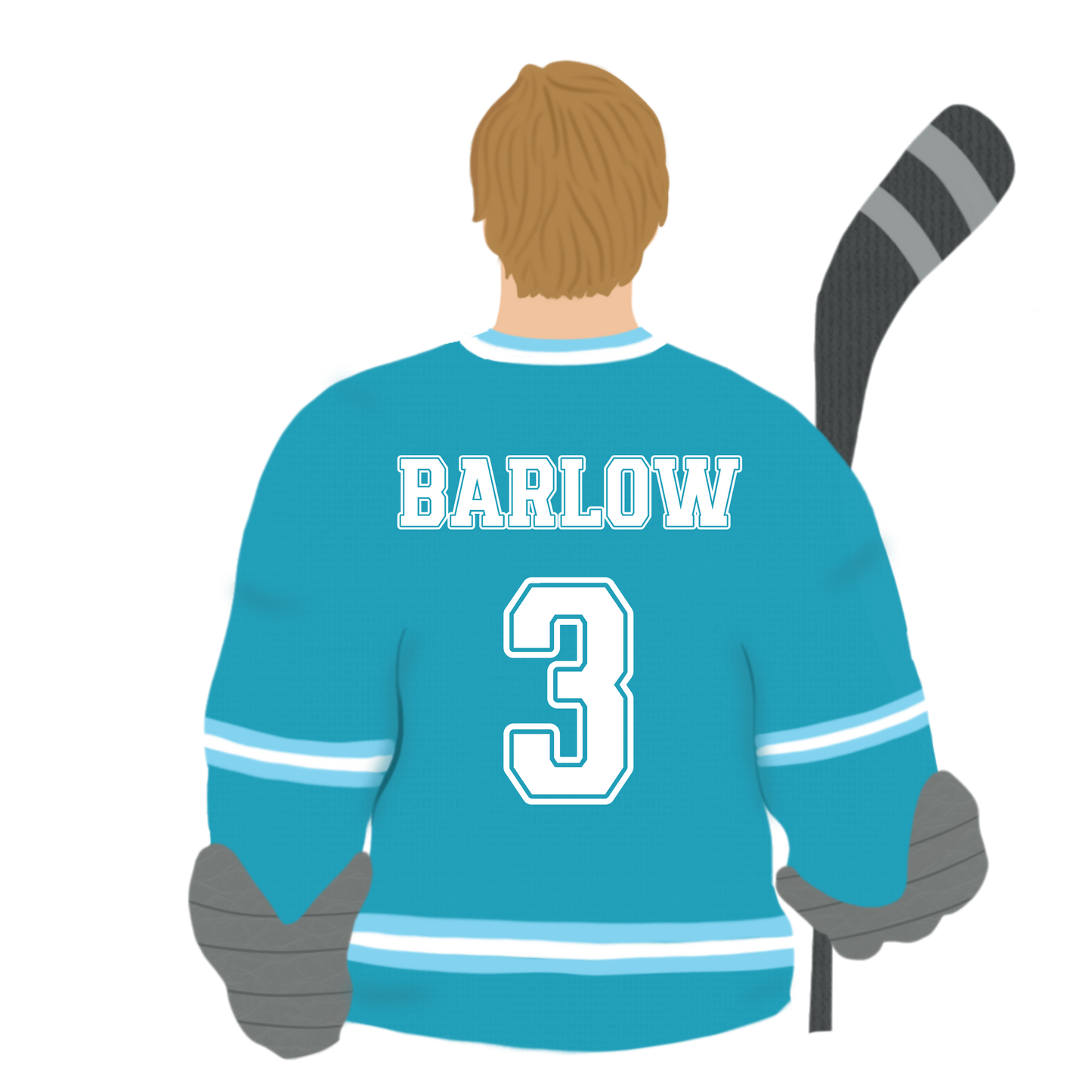 Barlow 3 Illustrated Player Sticker - The S.J. Sylvis Shop