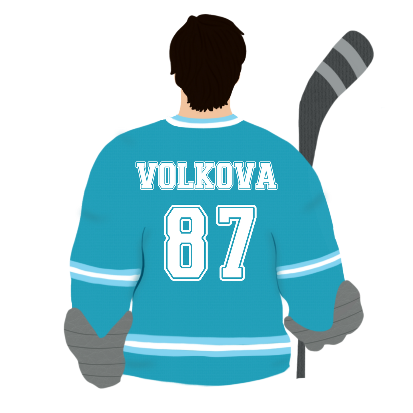 Volkova 87 Illustrated Player Sticker - The S.J. Sylvis Shop