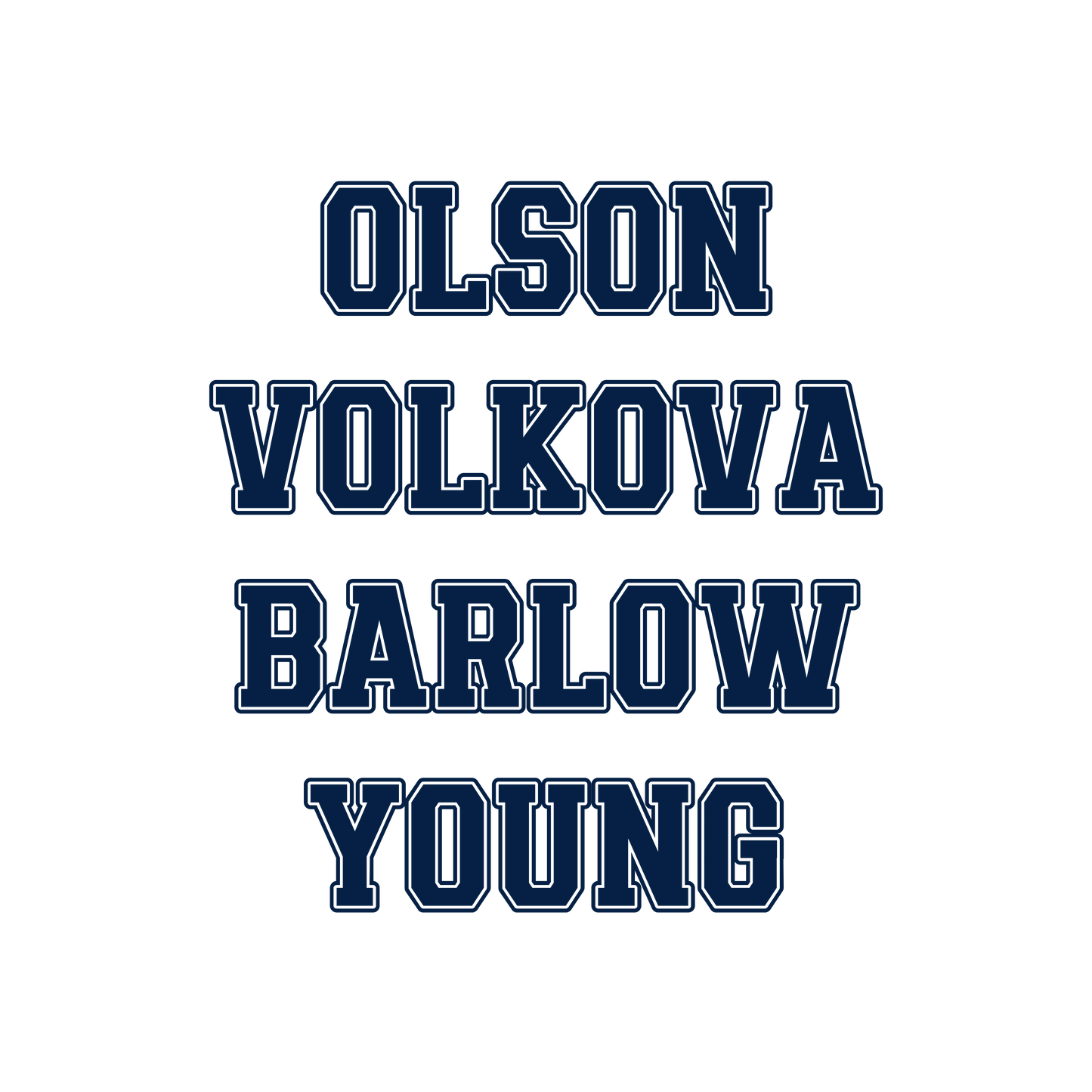 Blue Devils Player Names Sticker- The S.J. Sylvis Shop