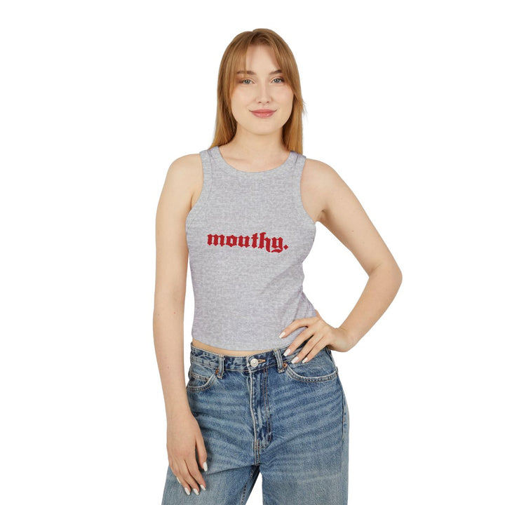 Mouthy Racer Tank Top -The Scarlet Letter