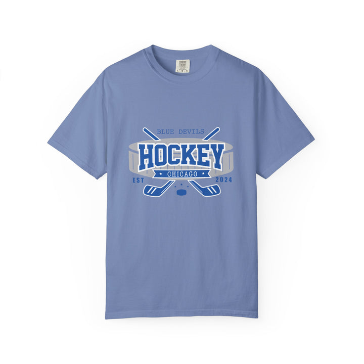 Blue Devils Puck Est. 2024, Sports Tee - The S.J. Sylvis Shop