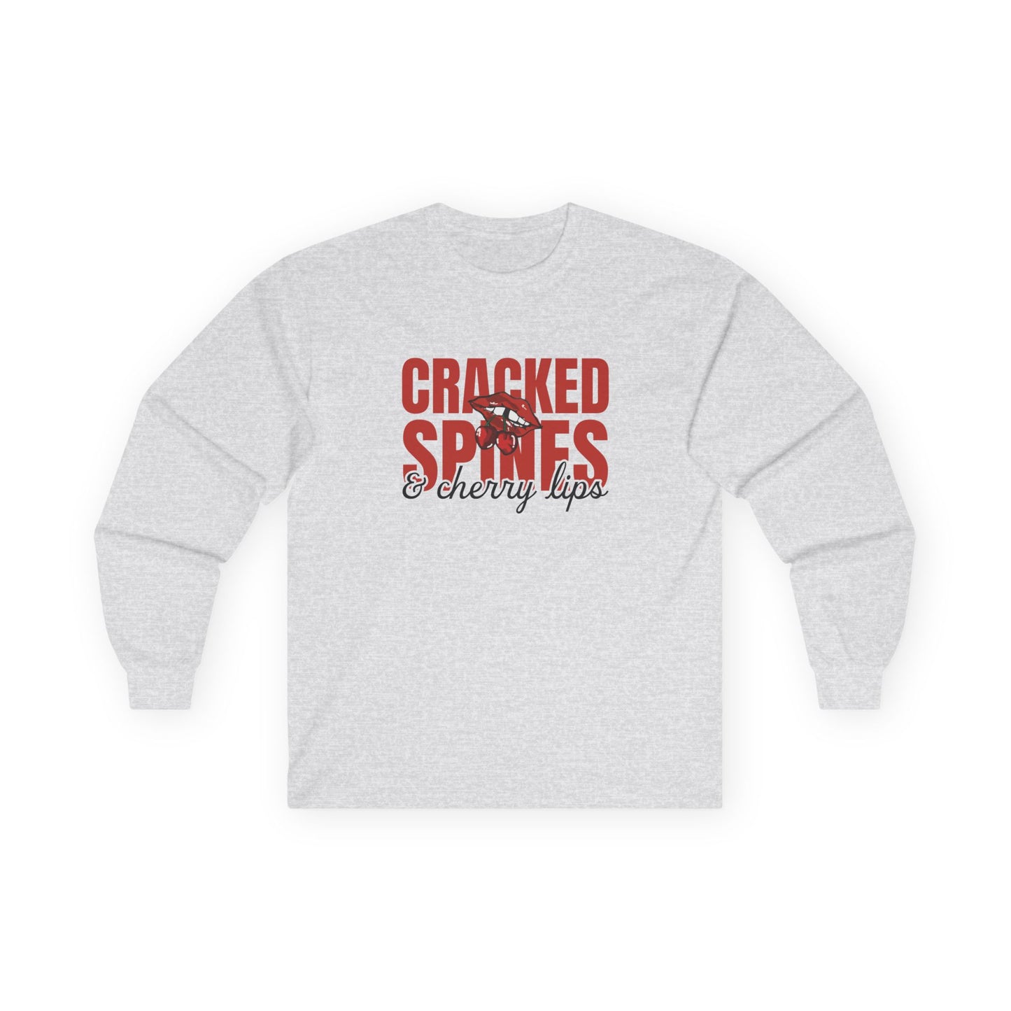 Cracked Spines & Cherry Lips Long Sleeve Tee - THE BIRTHDAY GIRL’S BOOK CLUB COLLECTION