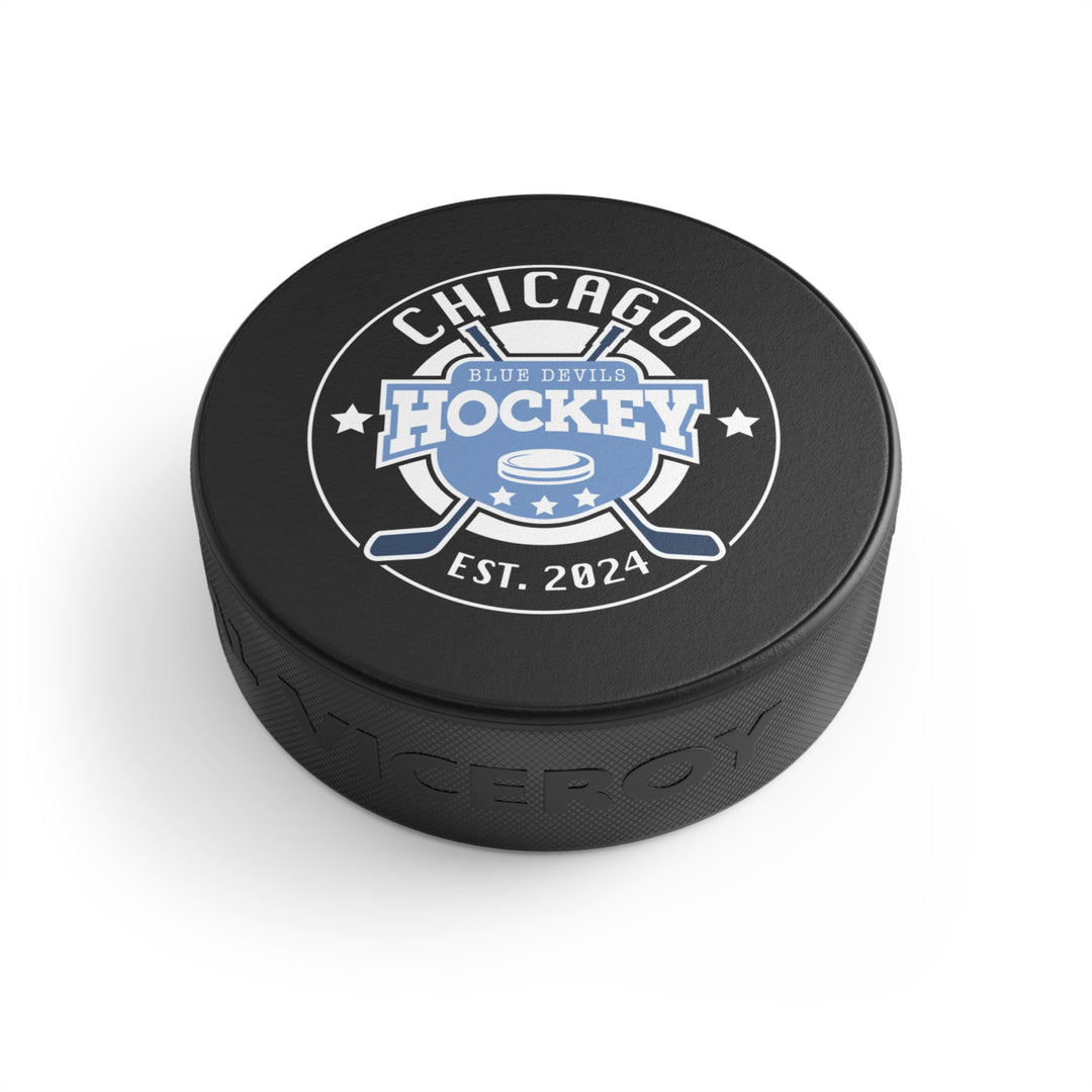 Chicago Blue Devils Hockey Puck
