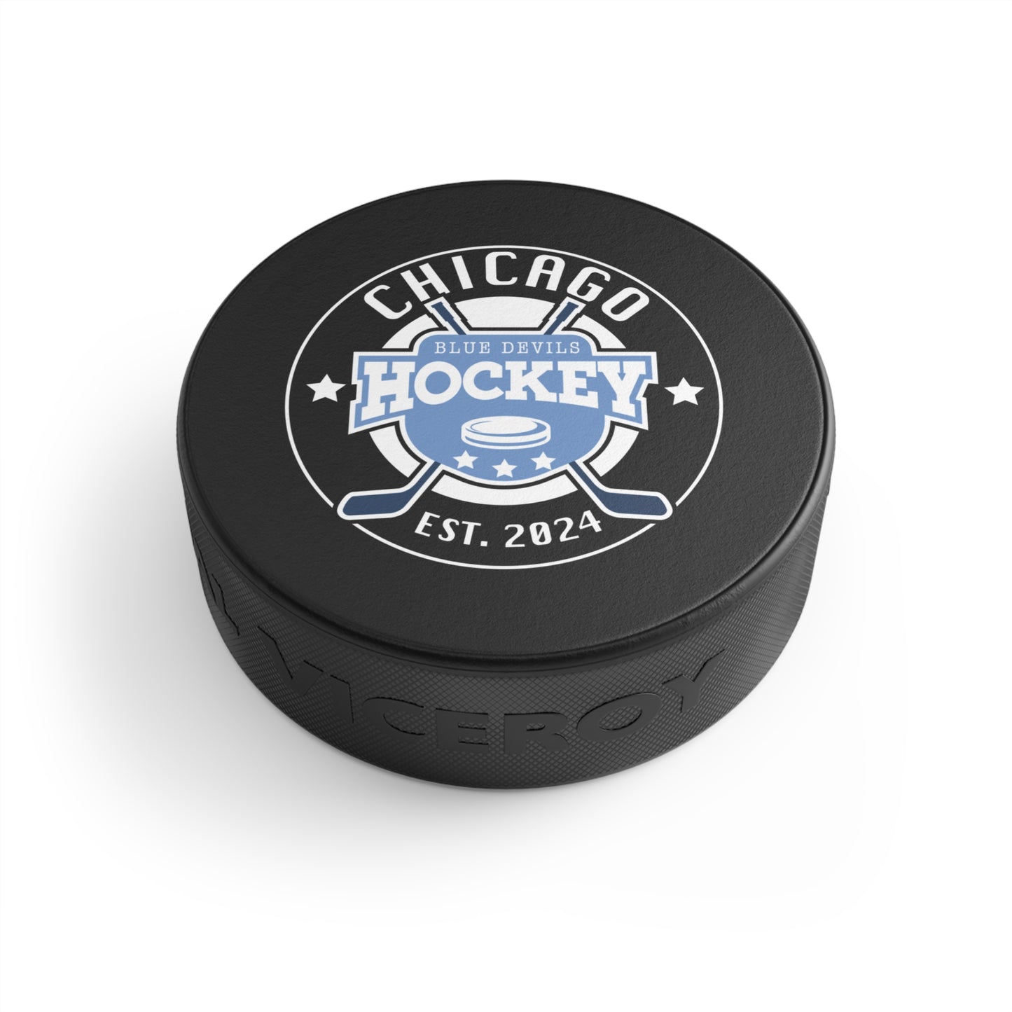 Chicago Blue Devils Hockey Puck