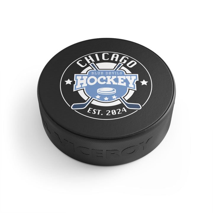 Chicago Blue Devils Hockey Puck