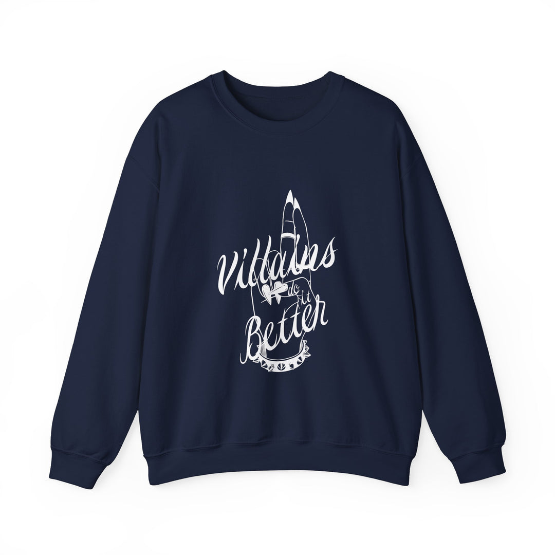 Villains Do It Better Crewneck Sweatshirt - The Scarlet Letter Collection