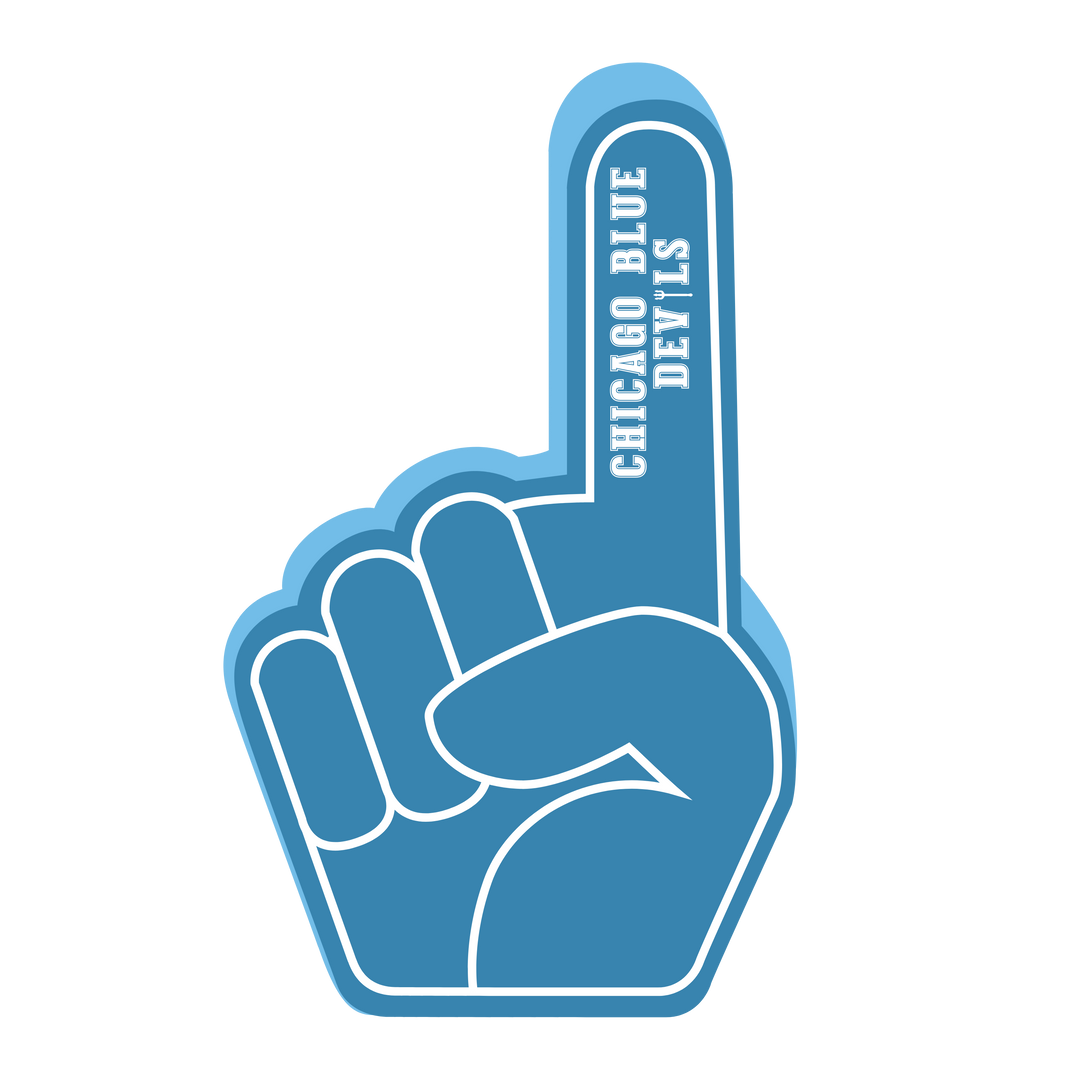 Chicago Blue Devils Foam Hand Sticker - The S.J. Sylvis Shop