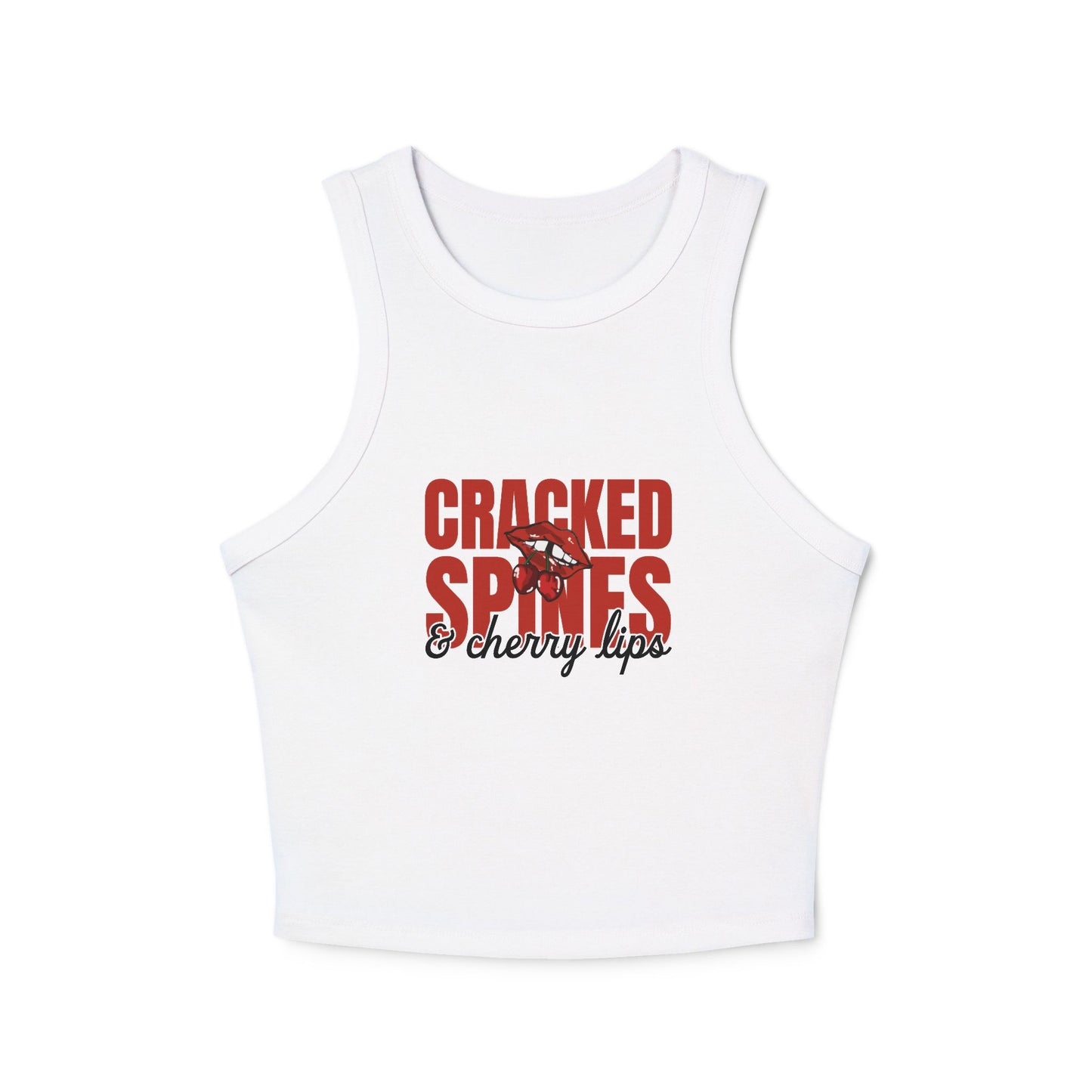 Cracked Spines & Cherry Lips Racer Tank Top -THE BIRTHDAY GIRL’S BOOK CLUB COLLECTION