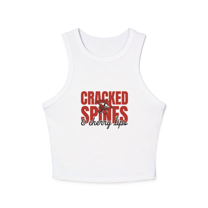 Cracked Spines & Cherry Lips Racer Tank Top -THE BIRTHDAY GIRL’S BOOK CLUB COLLECTION