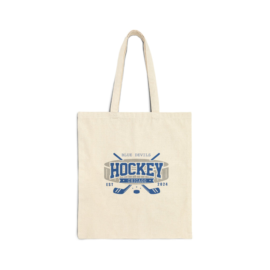 Chicago Blue Devils Emblem Hockey Canvas Tote Bag - The S.J. Sylvis Shop