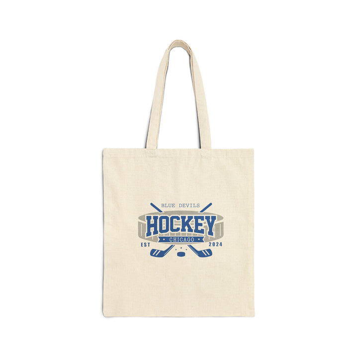 Chicago Blue Devils Emblem Hockey Canvas Tote Bag - The S.J. Sylvis Shop