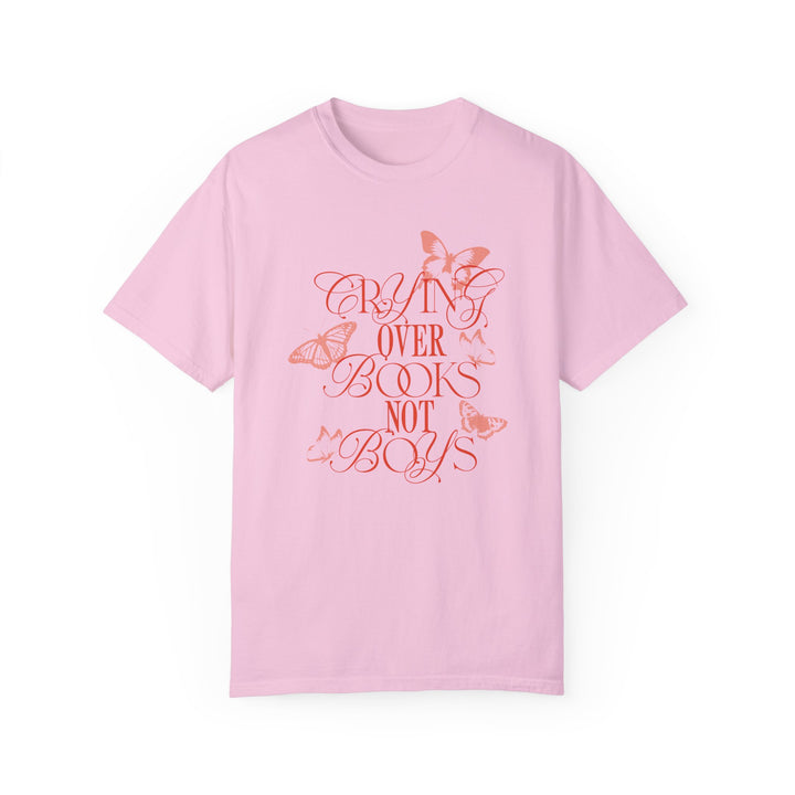 Crying Over Books Not Boys Tee - The Champagne Problems Collection