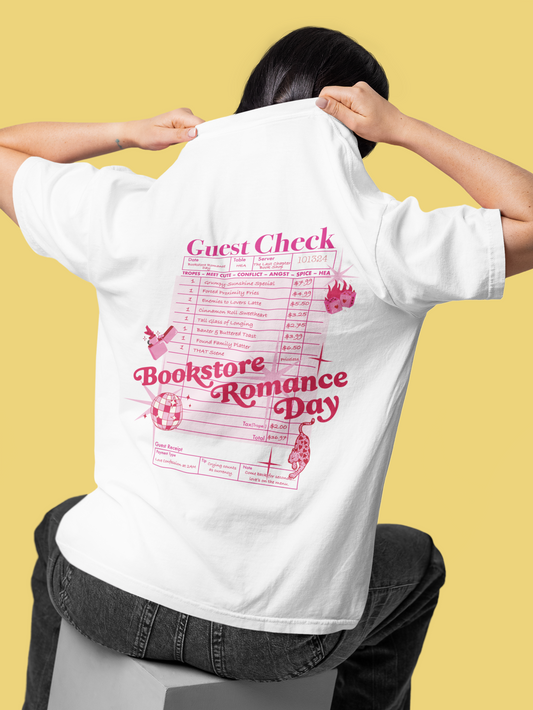 Romantic Bookstore Guest Check T-Shirt- Shipping Only!
