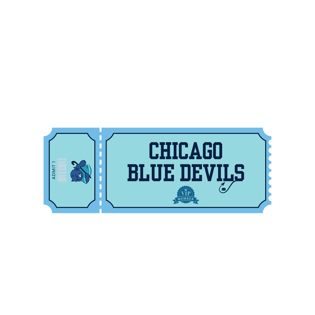 Chicago Blue Devils Hockey Ticket Sticker - The S.J. Sylvis Shop