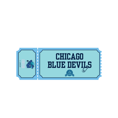 Chicago Blue Devils Hockey Ticket Sticker - The S.J. Sylvis Shop