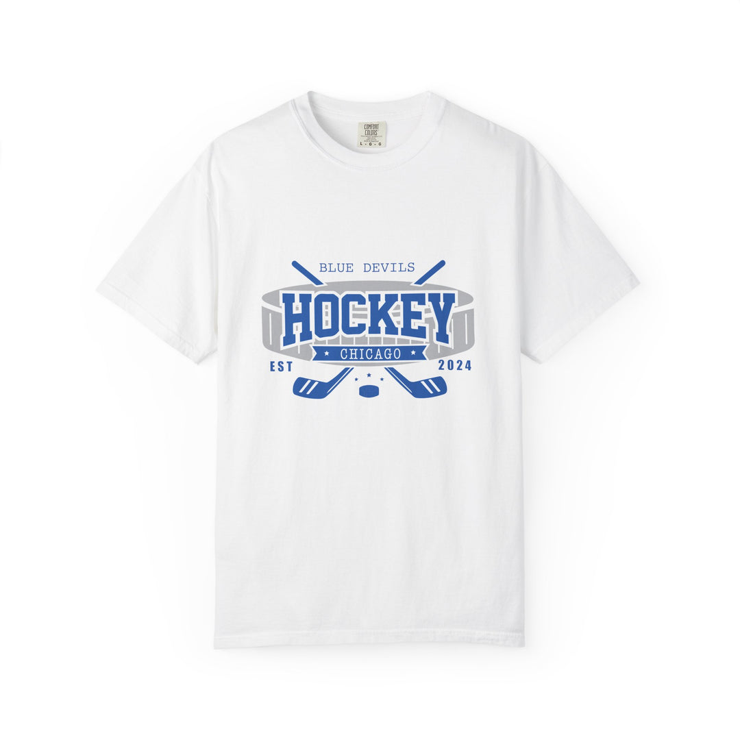 Blue Devils Puck Est. 2024, Sports Tee - The S.J. Sylvis Shop
