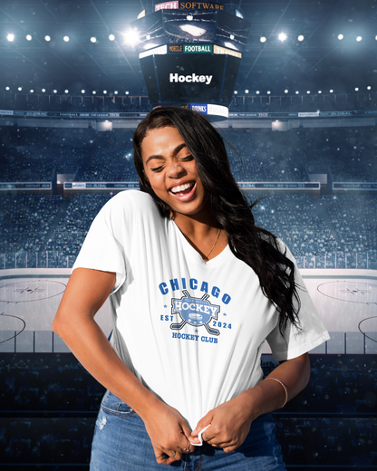 Blue Devils Hockey Stick Est. 2024, Sports Tee - The S.J. Sylvis Shop