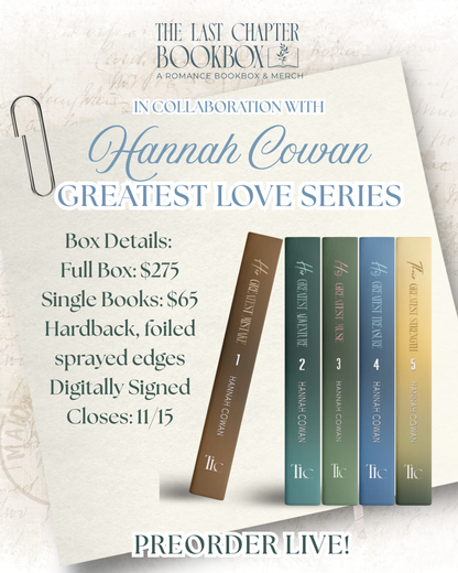 Greatest Love series by Hannah Cowan FULL SERIES BOX