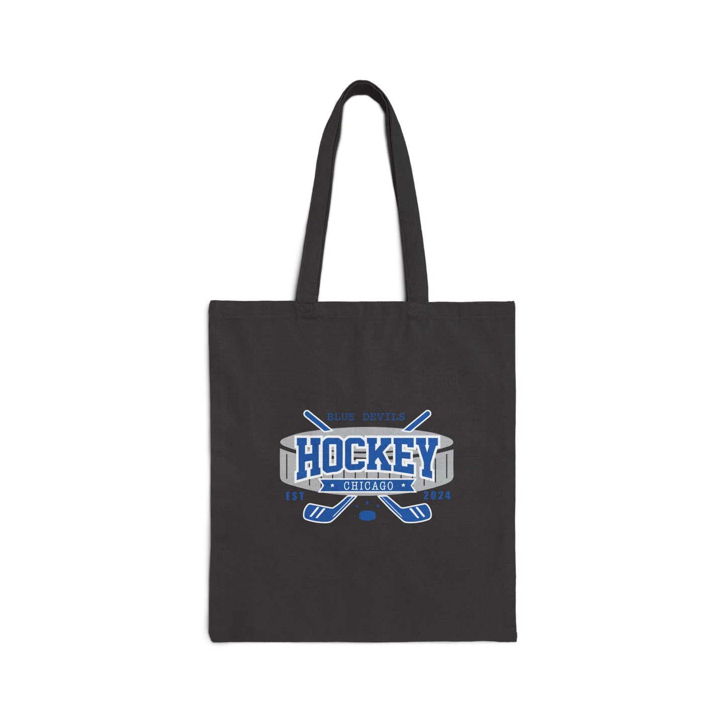 Chicago Blue Devils Emblem Hockey Canvas Tote Bag - The S.J. Sylvis Shop