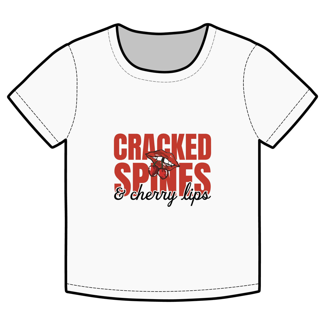 Cracked Smiles & Cherry Lips Baby Tee - THE BIRTHDAY GIRL’S BOOK CLUB COLLECTION