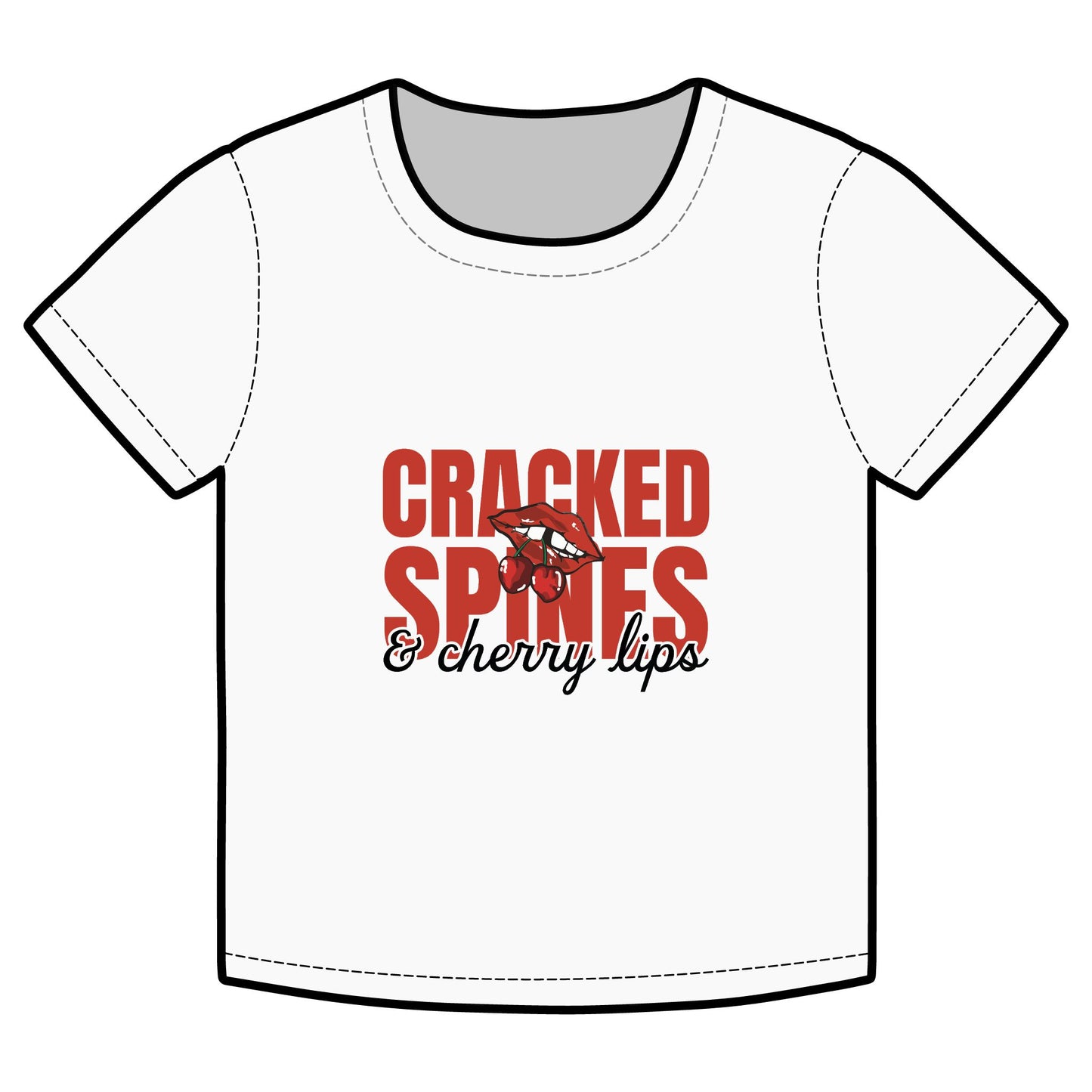 Cracked Smiles & Cherry Lips Baby Tee - THE BIRTHDAY GIRL’S BOOK CLUB COLLECTION