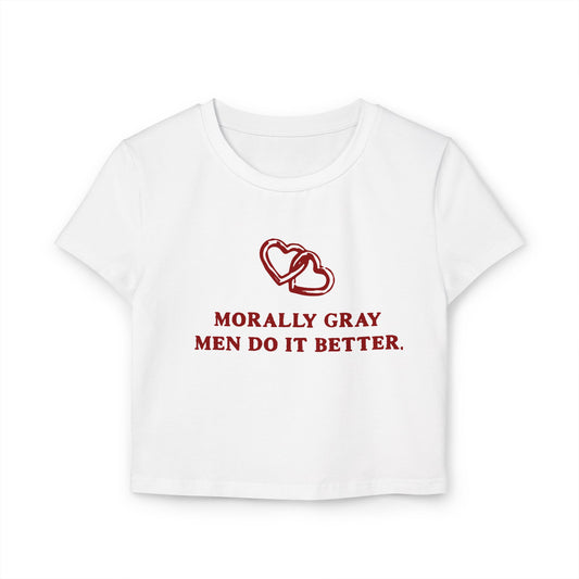 Morally Gray Men Baby Tee - The Scarlet Letter Collection