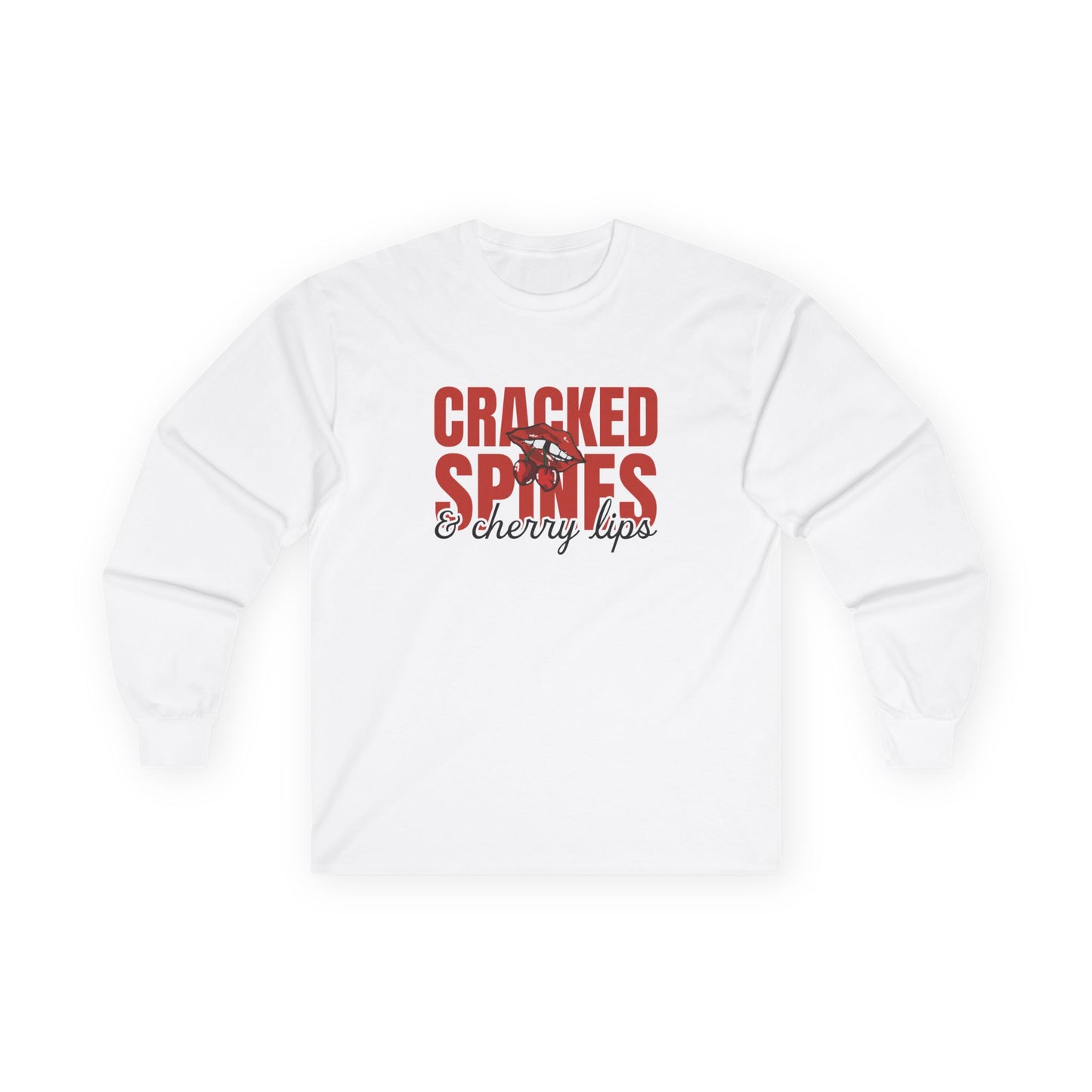 Cracked Spines & Cherry Lips Long Sleeve Tee - THE BIRTHDAY GIRL’S BOOK CLUB COLLECTION