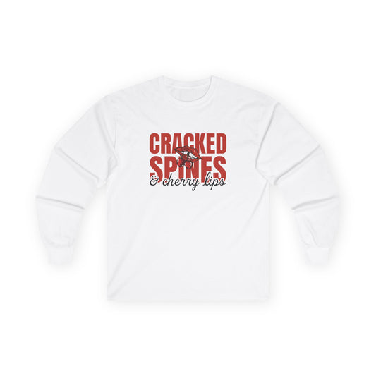 Cracked Spines & Cherry Lips Long Sleeve Tee - THE BIRTHDAY GIRL’S BOOK CLUB COLLECTION