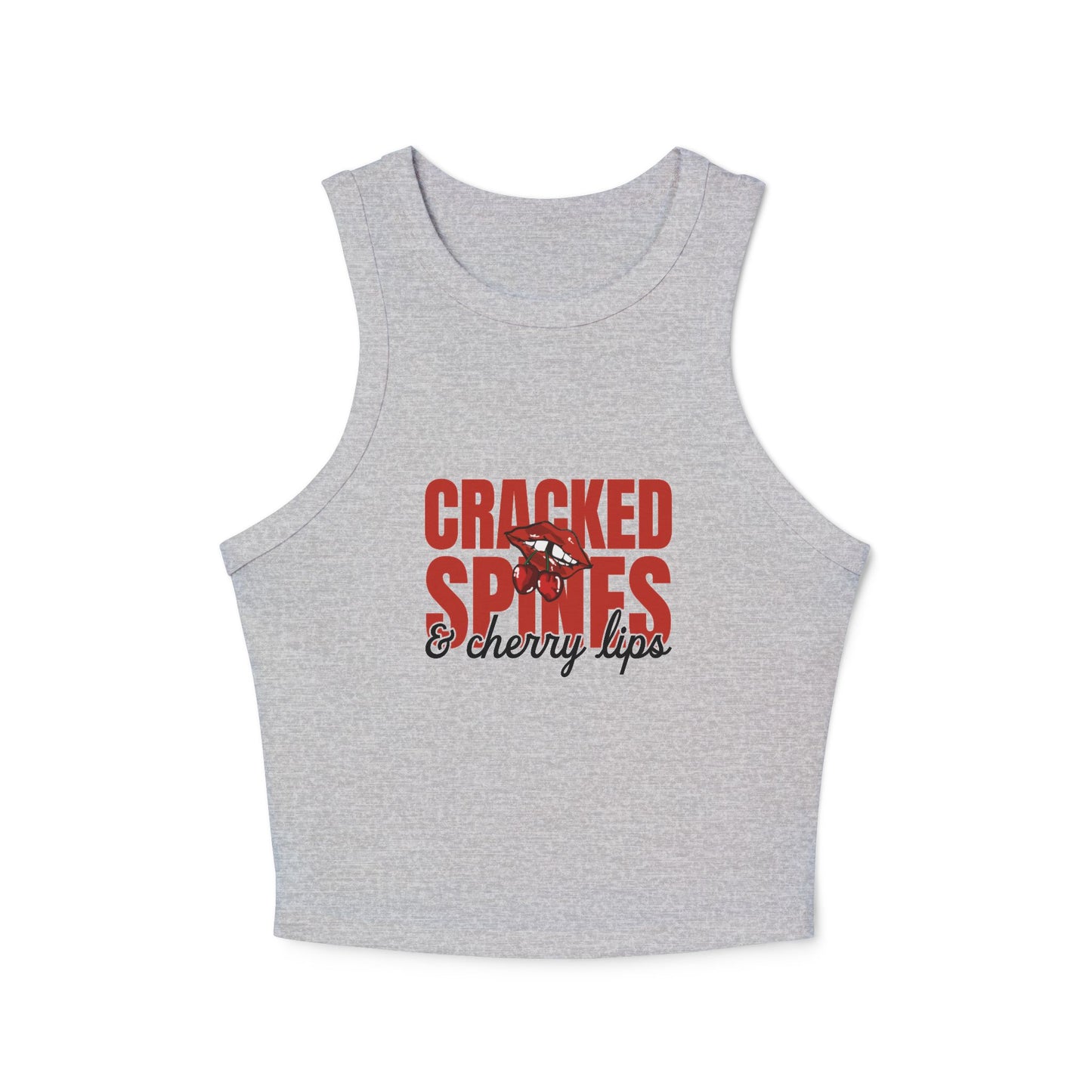 Cracked Spines & Cherry Lips Racer Tank Top -THE BIRTHDAY GIRL’S BOOK CLUB COLLECTION
