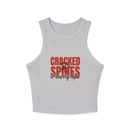Cracked Spines & Cherry Lips Racer Tank Top -THE BIRTHDAY GIRL’S BOOK CLUB COLLECTION