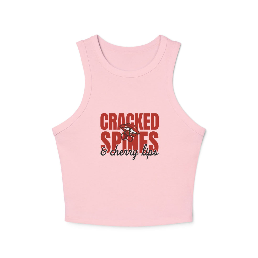 Cracked Spines & Cherry Lips Racer Tank Top -THE BIRTHDAY GIRL’S BOOK CLUB COLLECTION