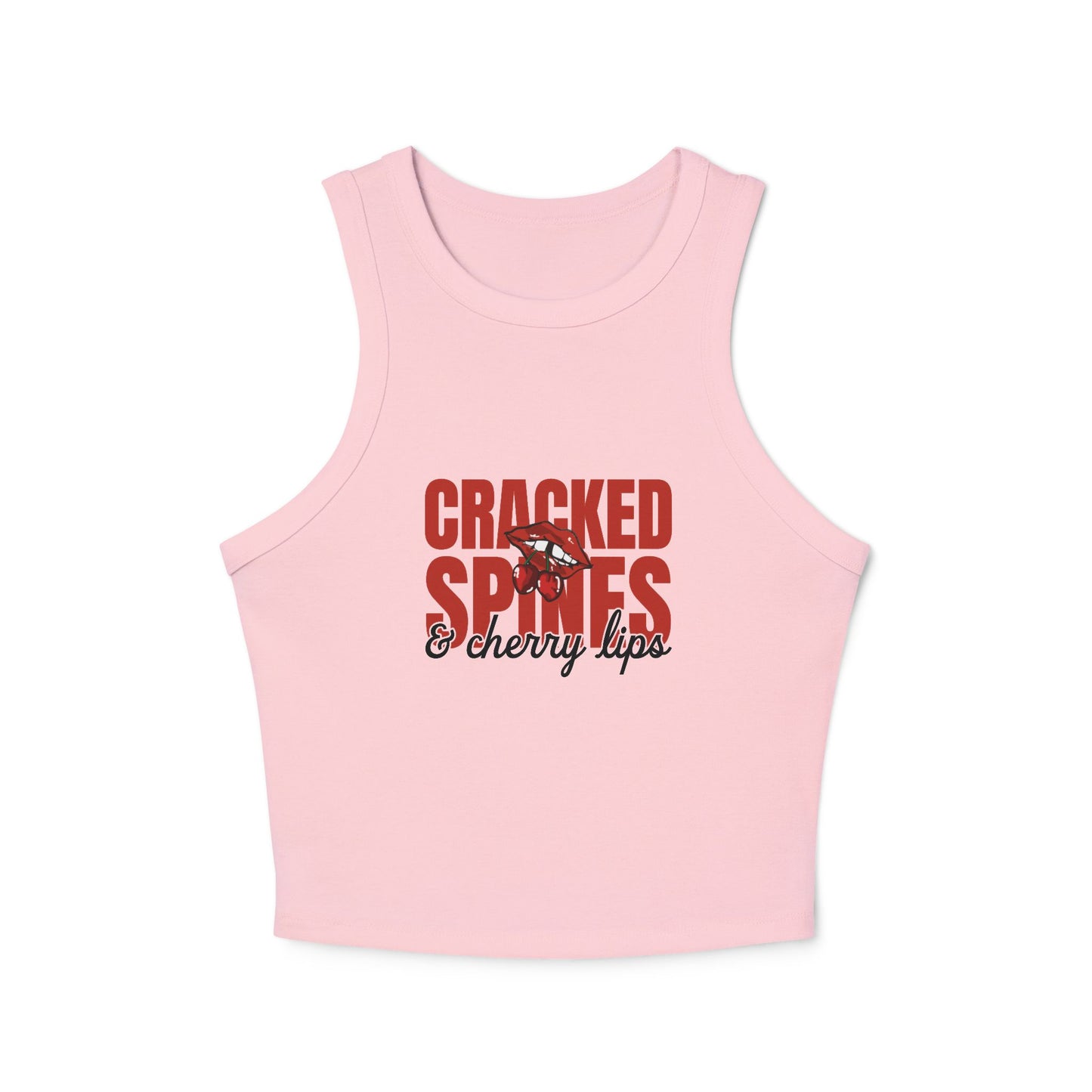 Cracked Spines & Cherry Lips Racer Tank Top -THE BIRTHDAY GIRL’S BOOK CLUB COLLECTION