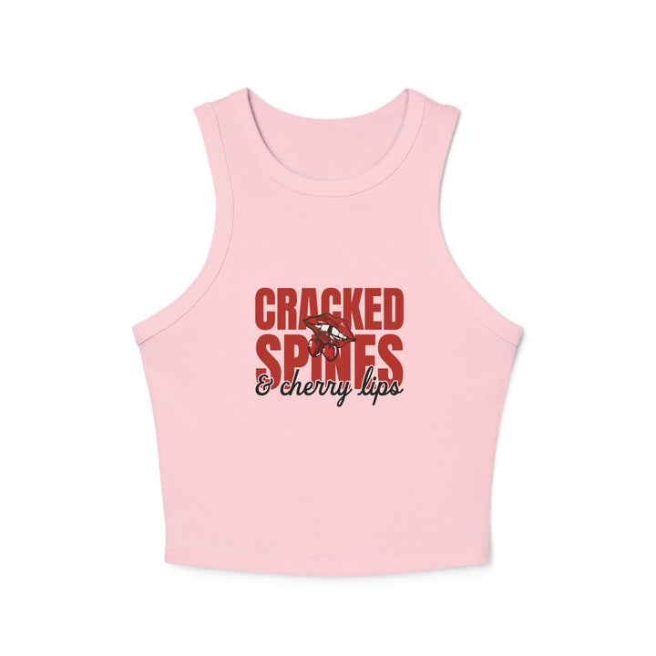Cracked Spines & Cherry Lips Racer Tank Top -THE BIRTHDAY GIRL’S BOOK CLUB COLLECTION