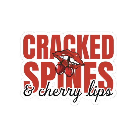 Cracked Spines & Cherry Lips Sticker - THE BIRTHDAY GIRL’S BOOK CLUB COLLECTION