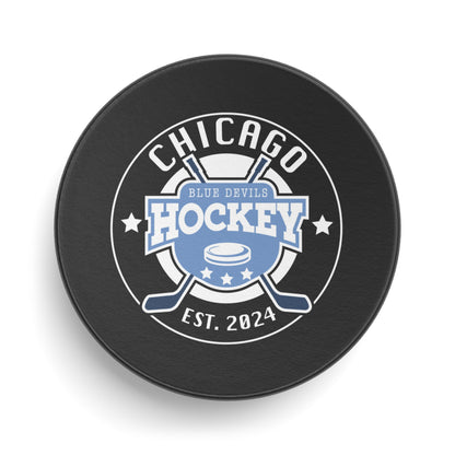 Chicago Blue Devils Hockey Puck