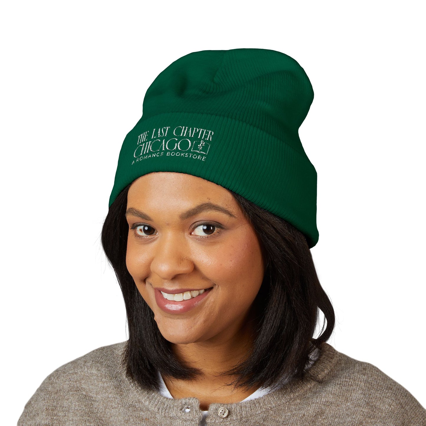 Chicago Romance Bookstore Embroidered Beanie — "Stay Warm and Crazy"