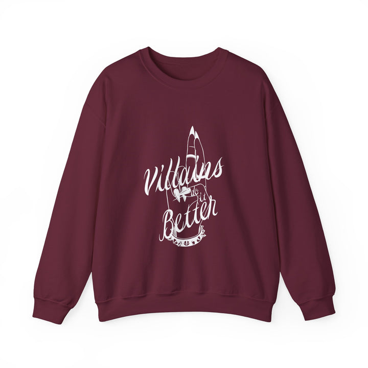 Villains Do It Better Crewneck Sweatshirt - The Scarlet Letter Collection