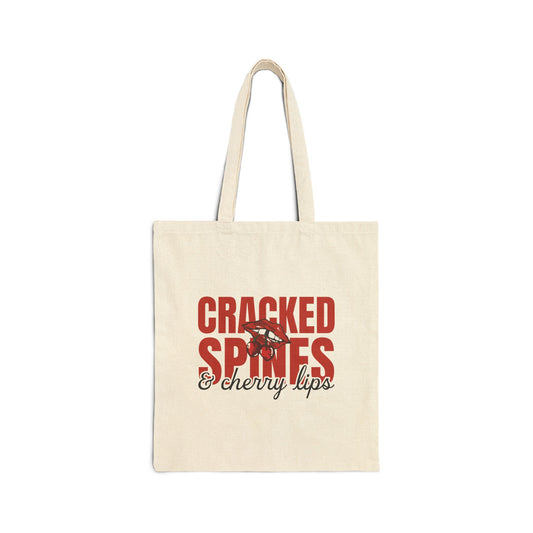 Cracked Spines & Cherry Lips Tote Bag - THE BIRTHDAY GIRL’S BOOK CLUB COLLECTION