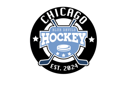 Chicago Blue Devils Emblem Hockey Sticker - The S.J. Sylvis Shop