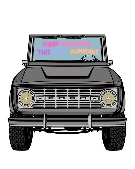 Keep Chasing the Sunrise Sticker- The Harley Laroux Shop