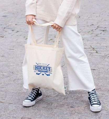 Chicago Blue Devils Emblem Hockey Canvas Tote Bag - The S.J. Sylvis Shop