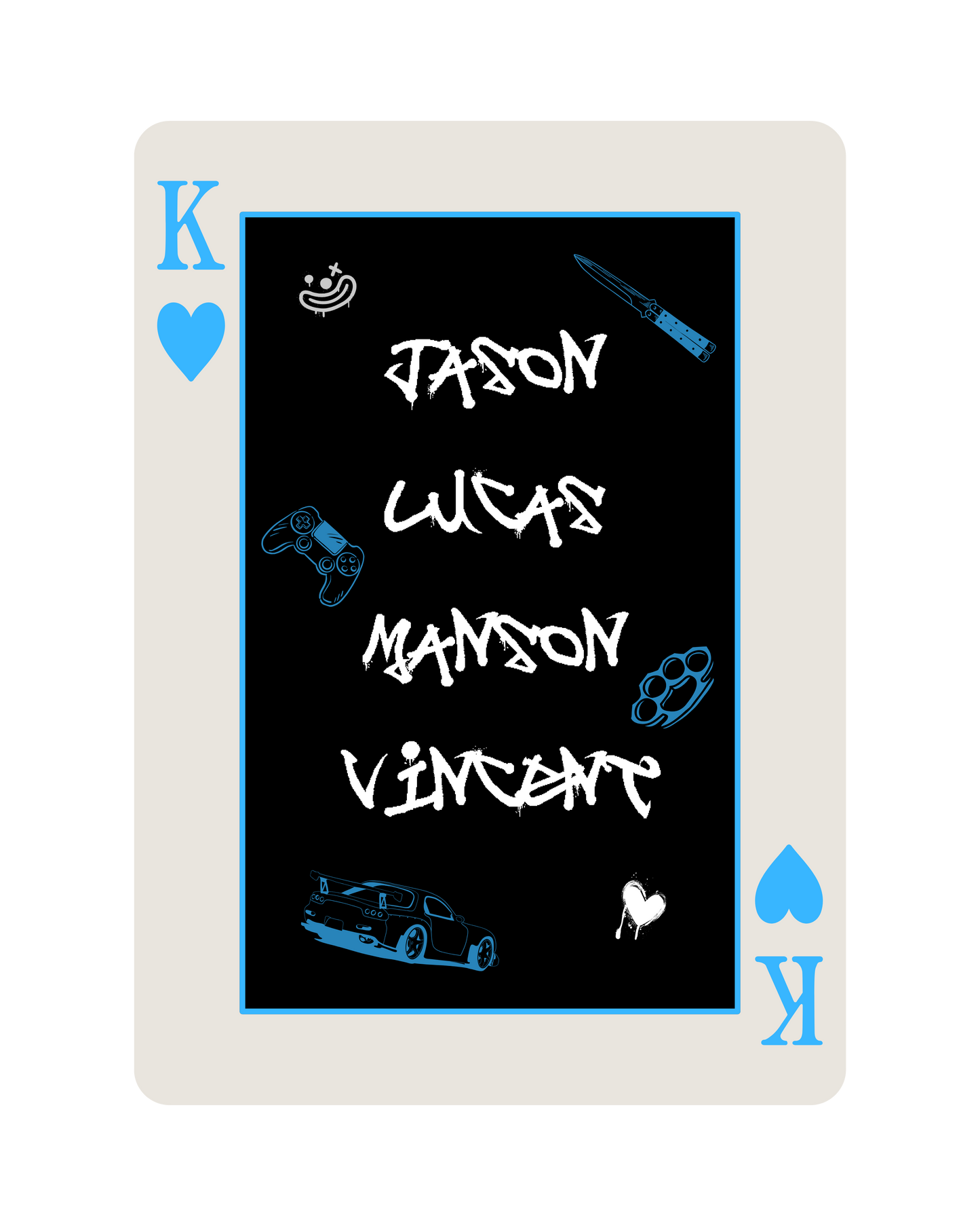 The Losers Playing Card Sticker- The Harley Laroux Shop