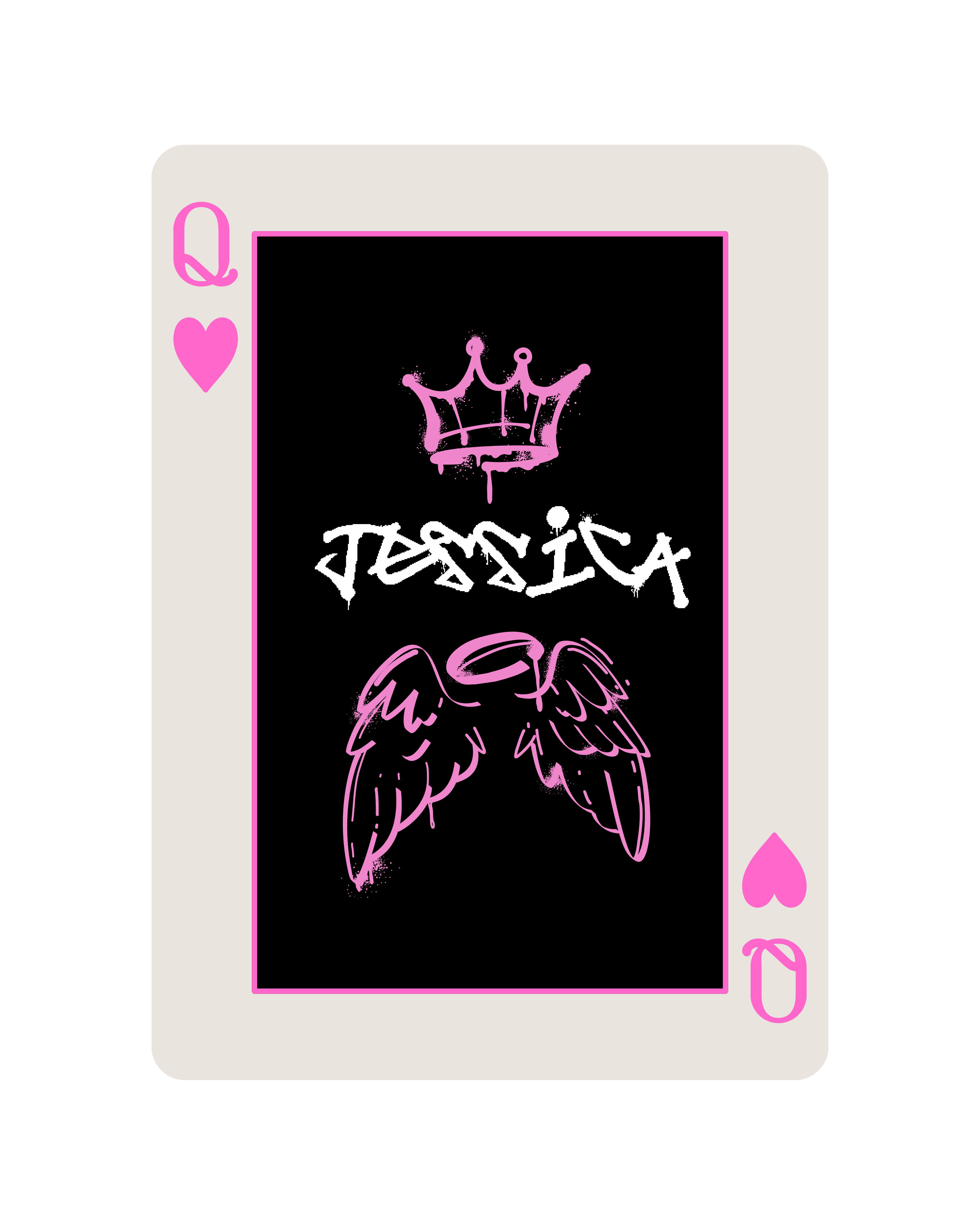 Jessica Playing Card Sticker- The Harley Laroux Shop ...