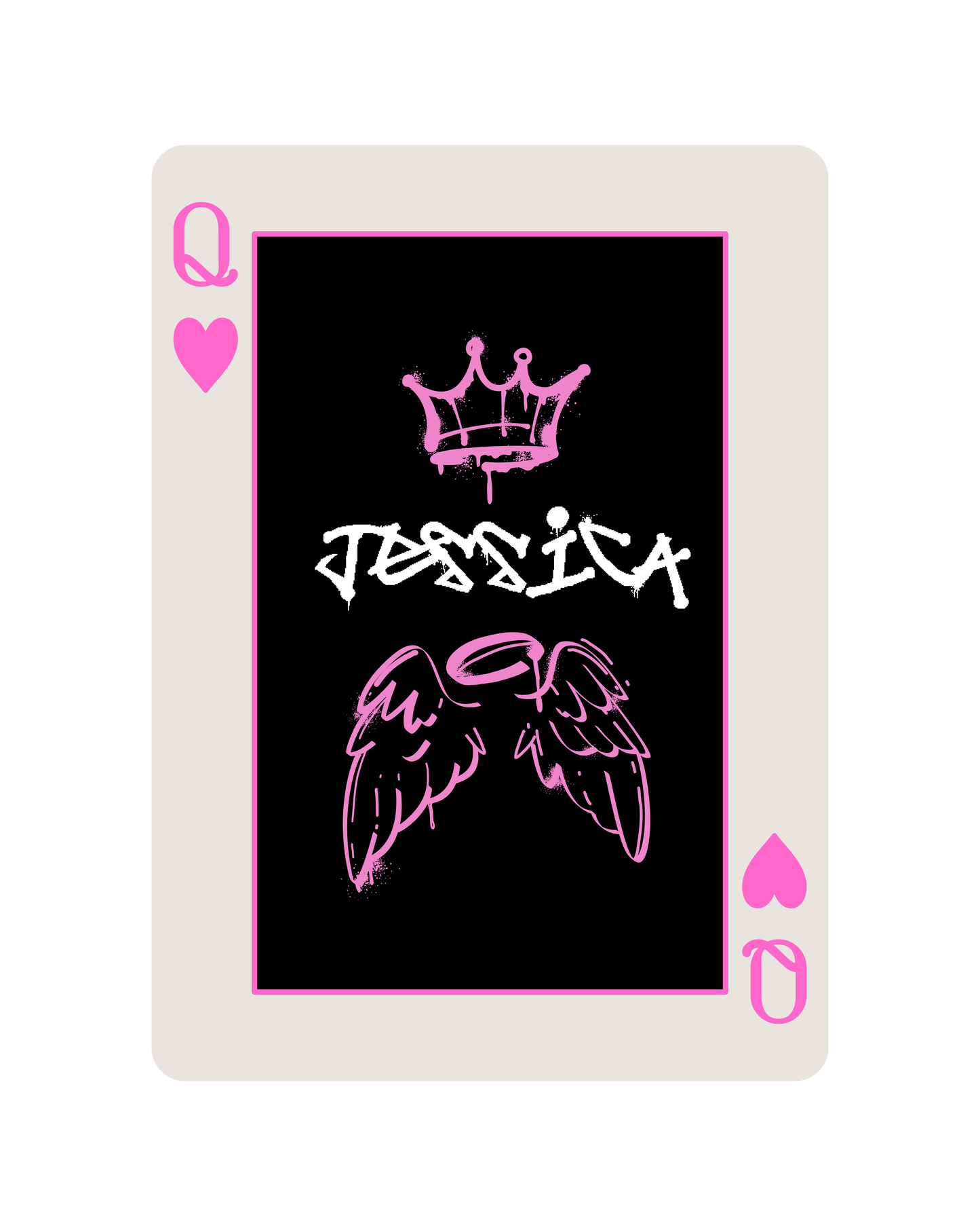 Jessica Playing Card Sticker- The Harley Laroux Shop